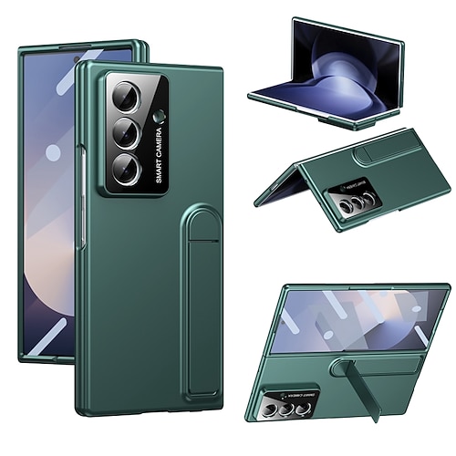 Handy Hülle Handyhüllen Für Samsung Galaxy Z Fold 7 Z Fold 6 Z Fold 5 Z Fold 4 Rückseite mit Displayschutz Ständer Stoßfest Retro Image