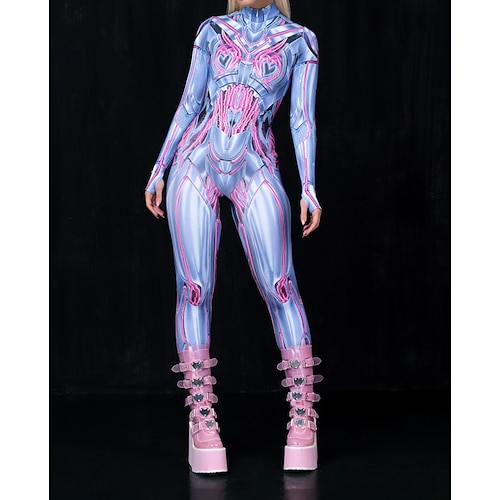Gemusterte Zentai-Anzüge Cosplay Kostüm Bodysuit Drucken Karnevalskostüm Ganzkörperanzug Herren Damen Jungen Sexy Kostüm Halloween Kostüm für Leistung Party Maskerade Kinder Erwachsene Image