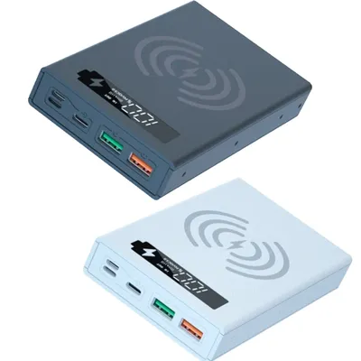 Schweißen Freies 5x18650 Batterie Ladegerät Fall 18650 Power Bank Box Unterstützung QC 3,0 Schnell & Wireless Charging Batterie lagerung Box Shell