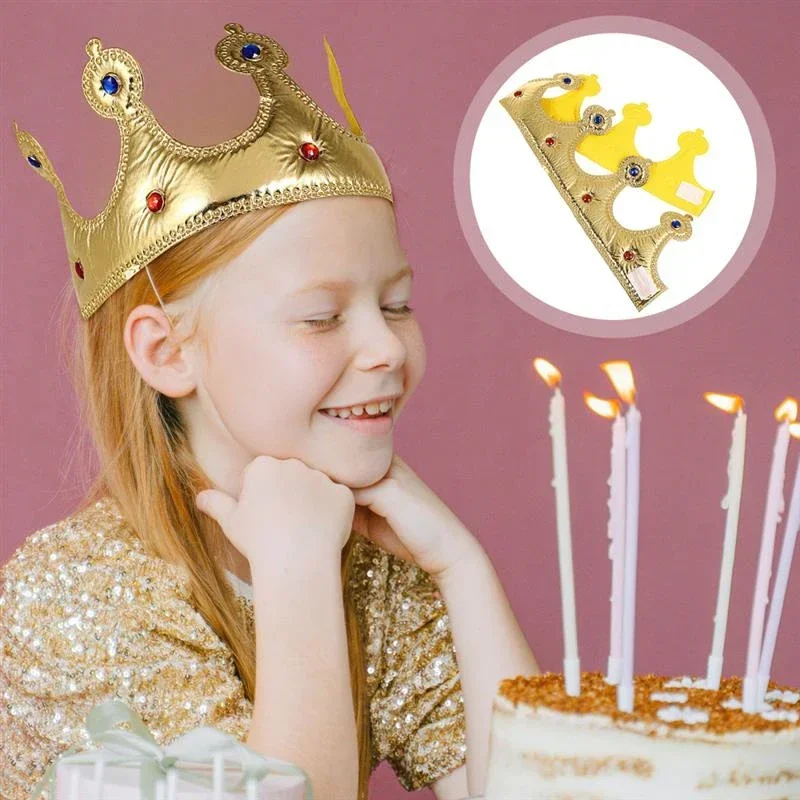1PC Geburtstag Krone Hut Alles Gute Zum Geburtstag Dekoration Requisiten Kinder Erwachsene Party Hut Königin König Tiara Krone Image
