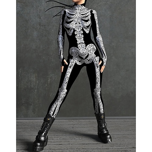 Gemusterte Zentai-Anzüge Cosplay Kostüm Bodysuit Drucken Karnevalskostüm Ganzkörperanzug Herren Damen Jungen Sexy Kostüm Halloween Kostüm für Leistung Party Maskerade Kinder Erwachsene Image