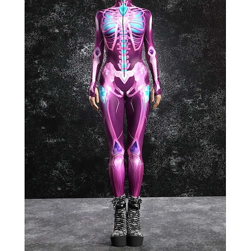 Gemusterte Zentai-Anzüge Cosplay Kostüm Bodysuit Drucken Karnevalskostüm Ganzkörperanzug Herren Damen Sexy Kostüm Halloween Kostüm für Leistung Party Maskerade Erwachsene Image