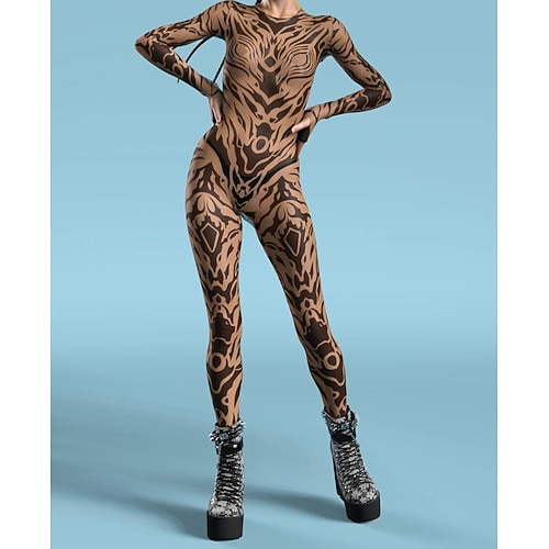 Gemusterte Zentai-Anzüge Cosplay Kostüm Bodysuit Drucken Karnevalskostüm Ganzkörperanzug Herren Damen Jungen Sexy Kostüm Halloween Kostüm für Leistung Party Maskerade Kinder Erwachsene Image
