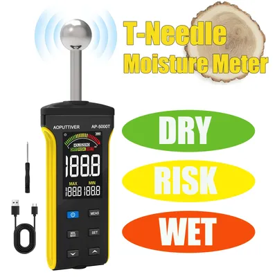 20-40mmNon-Contact Wood Moisture Meter, Digital Pinless Moisture Meter Detector for Wood, Concrete, Floors, Walls