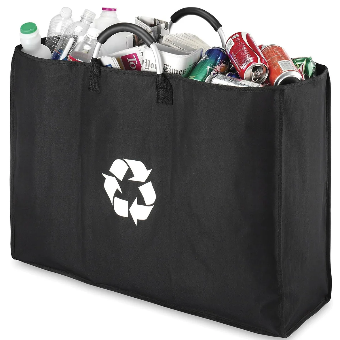 Recycled Bottle 3-Grid Storage Laundry Hamper • Detachable Organizer Basket • Home Recycling Storage Bin