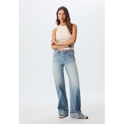 Stradivarius D91 Low wide-leg jeans MEDIUM LIGHT BLUE DENIM 14