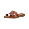 Pantolette PAVEMENT "Pavement Pantoletten Leder", Damen, Gr. 41, braun (tan), Leder, casual, Schuhe