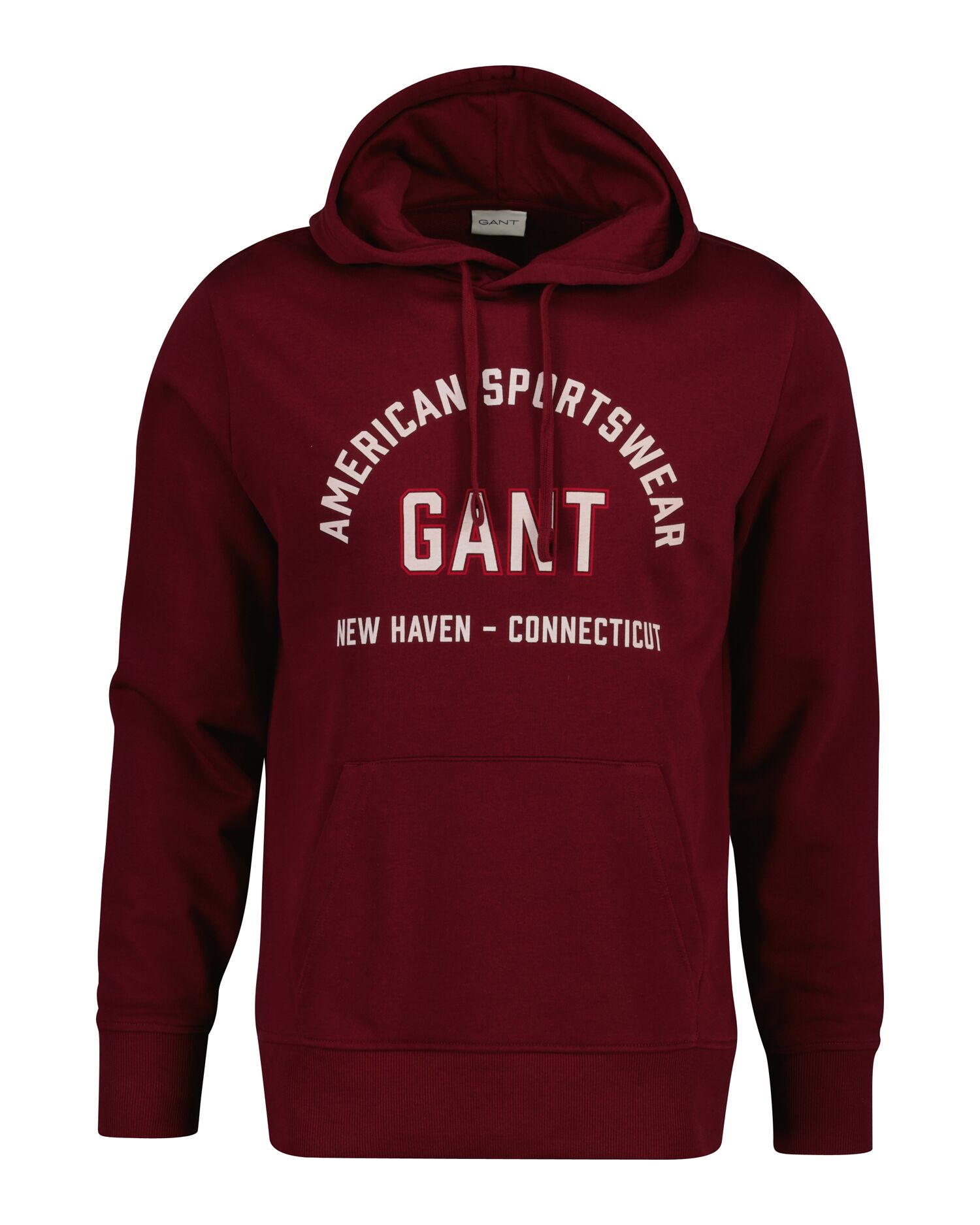 Sweatshirt GANT "PRINTED GRAPHIC", Herren, Gr. XL, plumped rot, Sweatware, Obermaterial: 87% Baumwolle, 13% Polyester, unifarben, regular fit normal, Rundhals, Bündchen, Sweatshirts, mit Kapuze, regular fit, Kängurutasche Image