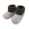 Hüttenschuhe MAXIMO, Kinder, Gr. 27/28, graumeliert, anthrazit, Obermaterial: 100% Wolle. Futter: 100% Polyacryl, meliert, mehrfarbig, casual, Schuhe, Lauflernschuhe, Wagenschuhe, Elastisches Bündchen