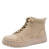Sneaker MARCO TOZZI, Damen, Gr. 39, grau (taupe), Nubuklederimitat, unifarben, used, modisch, Schuhe, Plateau, Boots, High Top-Sneaker mit elastischem Schnürsenkeln