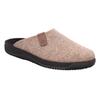 Pantoffel ROHDE "SOLTAU-H", Herren, Gr. 41, beige (natur), Filz, meliert, klassisch, Schuhe, Hausschuh, Schlappen, Clog mit seitlichem Label