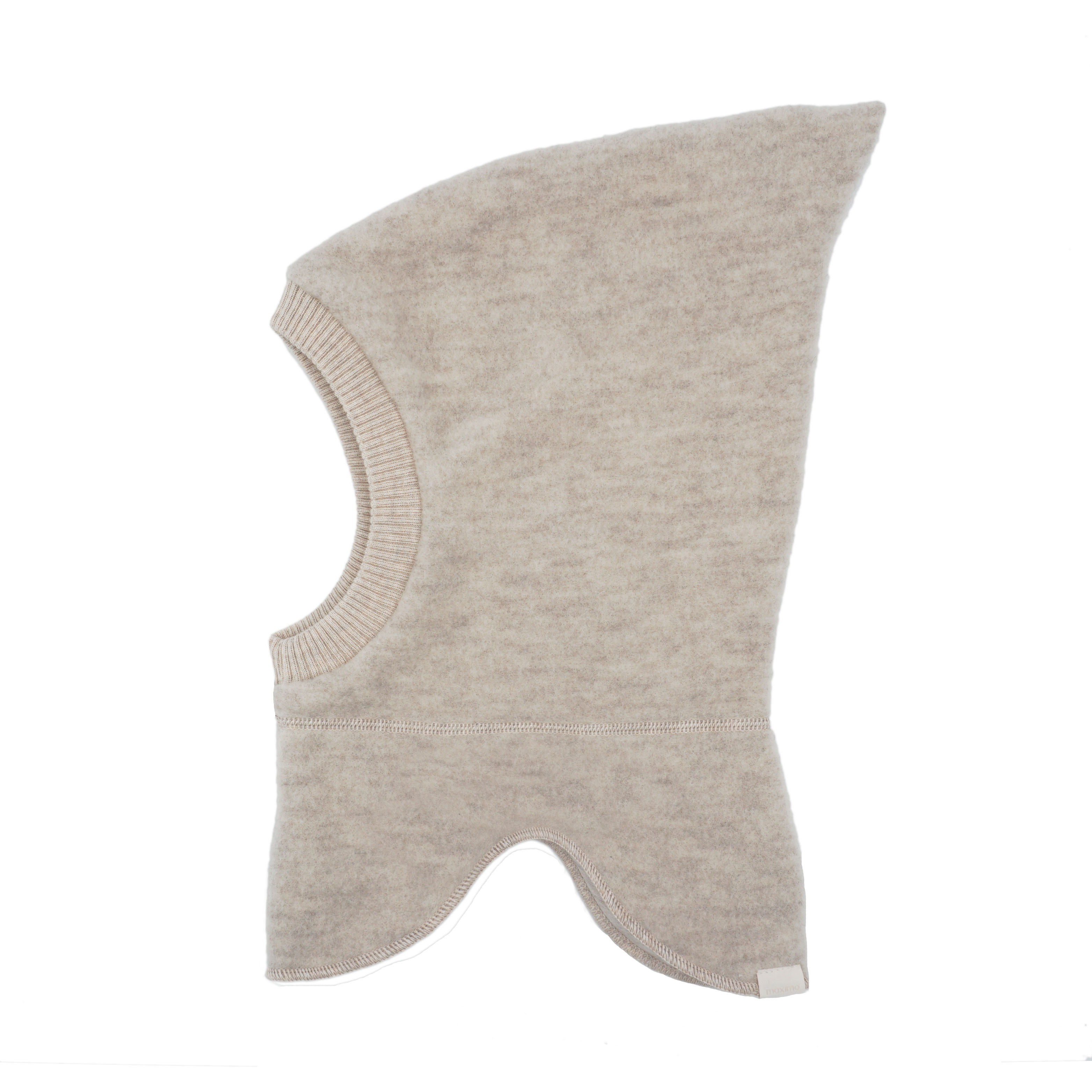Schlupfmütze MAXIMO, Baby, Gr. 49, beige (düne), Fleece, Baumwolle, meliert, unifarben, Casual, Mützen, Wolle, gefüttert, Rippstrickbündchen, mit Zipfel Image