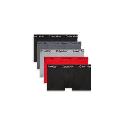 Trunk "LOW RISE TRUNK 5PK", Herren, Gr. M (50), bunt, Jersey, Obermaterial: 88% Polyester, 12% Elasthan, CALVIN KLEIN UNDERWEAR, unifarben, körpernah, Unterhosen, Mit elastischem Bund Image