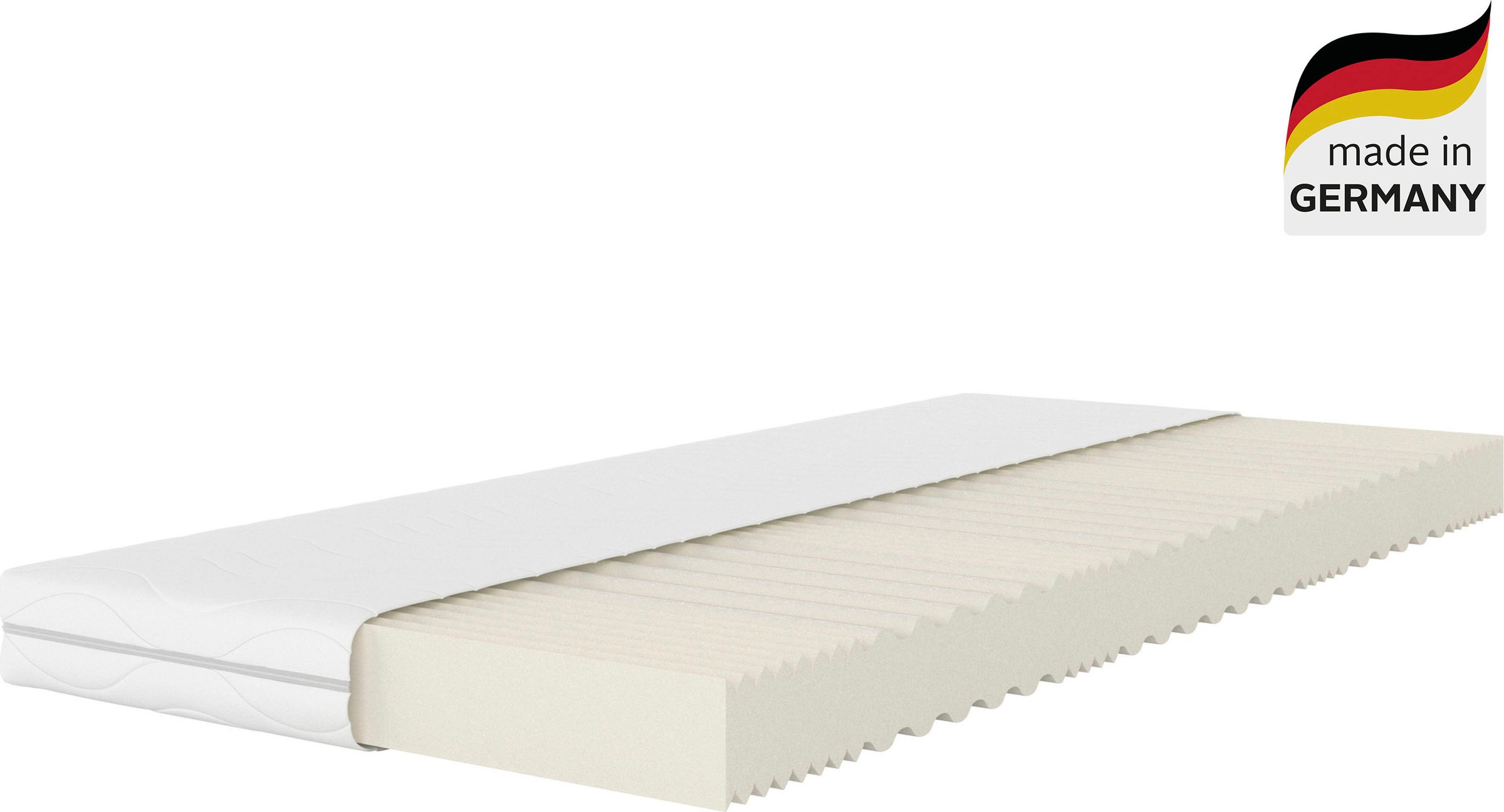 Komfortschaummatratze ÄLGDRÖM "Fjord, 7-Zonen Matratze 90x200 cm, 140x200 cm & weitere Größen", weiß, B:90cm H:13cm L:200cm, Bezug: 100% Polyester. Steppfüllung: 100% Polyester, Matratzen, Komfortschaummatratze, Matratze, atmungsaktiv, allergiker...