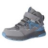 Sneaker RICOSTA "Blaze", Kinder, Gr. 32, grau (grau, blau), Textil, Lederimitat, sportlich, Schuhe, Klettschuh mit TEX-Ausstattung, Größenschablone zum Download