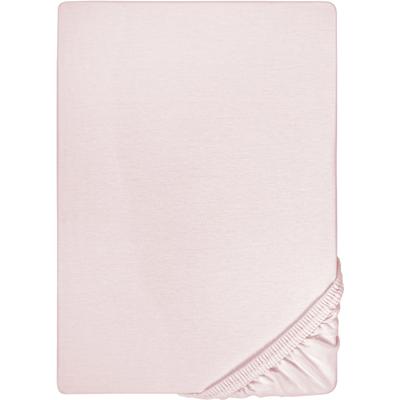 Spannbettlaken BIBERNA "Marc", rosa (rose), B:90-100cm L:190-200cm, Jersey, Obermaterial: 100% Baumwolle, Laken, aus Baumwolle, für Matratzen bis 22 cm Höhe, Bettlaken, Spannbetttuch Image