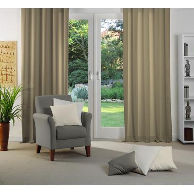 Vorhang WIRTH "Dim out", grau (taupe), B:142cm H:175cm, Polyester, Gardinen, nach Maß Image