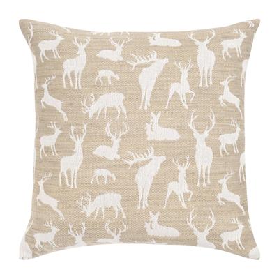 Dekokissen PAD "Herd", beige (beige, weiß), B:45cm L:45cm, Baumwolle, Acryl, Polyester, Wolle, Viskose, Dekokissen_Sitzkissen_Kissenhüllen, Made in Europe Image