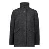 Wolljacke GIL BRET, Damen, Gr. 36, grau (schwarz, grau), Web, Obermaterial: 32% Baumwolle, 27% Polyester, 18% Wolle, 18% Polyacryl, 5% sonstige Fasern, unifarben, casual, gerade Po-bedeckend, Rundhals, Langarm, Jacken, mit Stehkragen