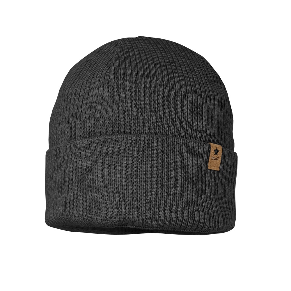 Beanie MAXIMO, Baby, Gr. 57, carbonmeliert, Fleece, Baumwolle, unifarben, Mützen, aus Baumwolle, wärmend, gefüttert, unifarben Image