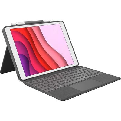 LOGITECH iPad-Tastatur "Combo Touch- US - INTNL", grau, B:21,5cm H:27cm T:3,4cm, Tastaturen