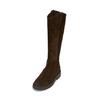 Stiefel MARC O'POLO "aus hochwertigem Velours-Rindleder", Damen, Gr. 42, braun (schwarz earth), Obermaterial: 100% Leder (Rind), unifarben, Schuhe