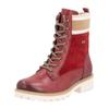 Schnürstiefelette REMONTE "Remonte Stiefelette Leder", Damen, Gr. 41, rot, beige, Leder, casual, Schuhe