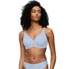 Minimizer-BH TRIUMPH "Amourette", Damen, Gr. 90, Cup C, blau (ice), Microtouch, Spitze, Obermaterial: 68% Polyamid, 32% Elasthan, elegant, BHs, verkleinert die Brust optisch, Spitzenakzente