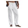 Loose Fit Plus Size Hose mit Flachs-Baumwoll-Mischung