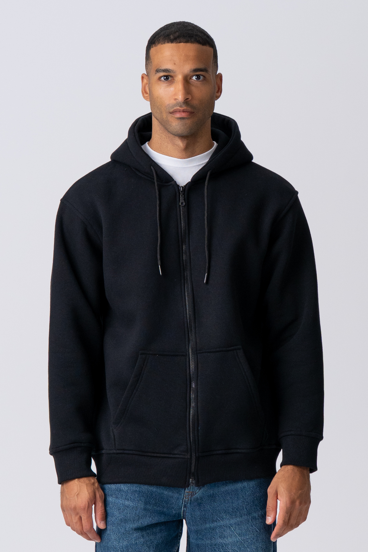 Relaxed Zip Hoodie - Schwarz Image