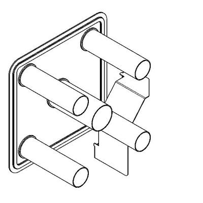 KWC Aquarotter Umrüstset, EXOS, a. Vierfachrollenh., für EXOS Großrollenhalter, 2030035972 2030035972 Image
