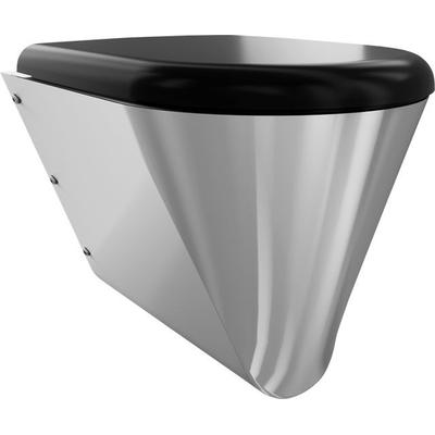 KWC Aquarotter T-WC, CAMPUS, Edelstahl, wandhängend, 360x409x500 mm, schwarzer Sitz, 3600000629 3600000629 Image