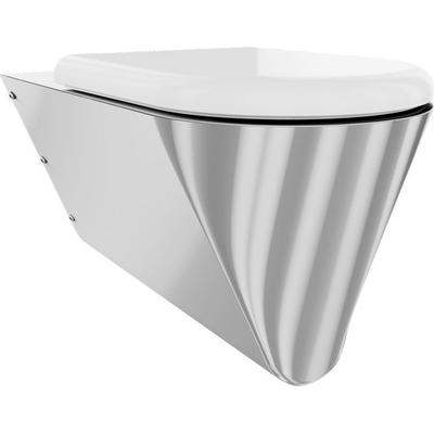 KWC Aquarotter T-WC, CAMPUS, Edelstahl, wandhängend, 360x407x700 mm, Sitz weiß, barrierefrei, 360000 3600000654 Image