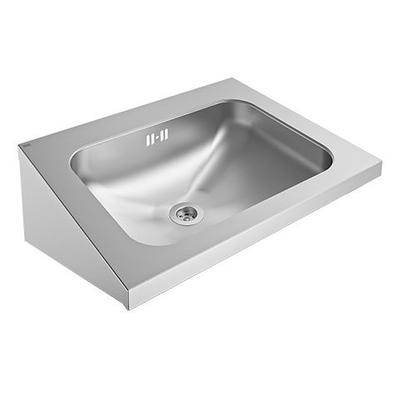 KWC Aquarotter Einzelwaschtisch, ANIMA, Edelstahl, 500x200x402 mm, o. Hahnl., m. Überl., 203.0000.15 203.0000.154 Image
