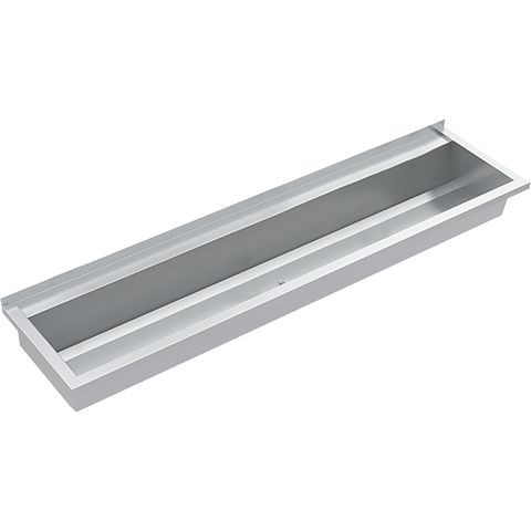 KWC Aquarotter Waschrinne, PLANOX, Edelstahl, W.-Mont., 1800x210x442 mm, m. Arm-bank, 2030043788 2030043788 Image