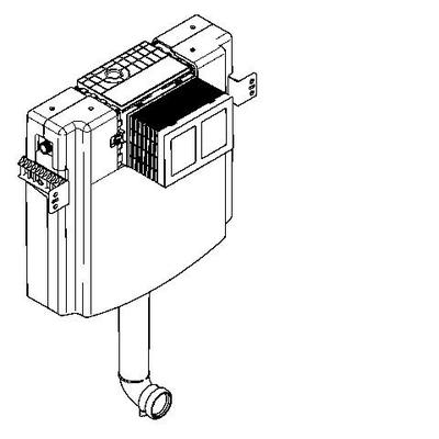 KWC Aquarotter WC-Spülkasten, Montage Technikraum, Spülmenge 6l/3l, 2030066229 2030066229 Image