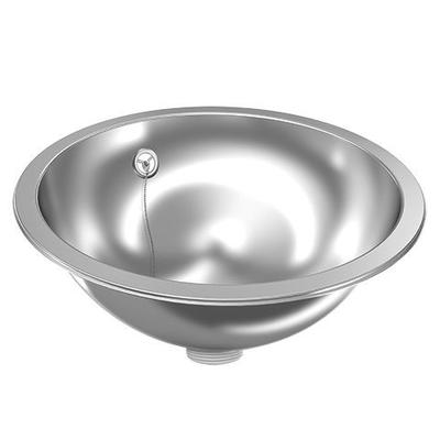 KWC Aquarotter Rundbecken, RONDO, Edelstahl, hgl, 426x160 mm, Überlauf, Ab-u.Überlaufgarn., 36000097 3600009750 Image