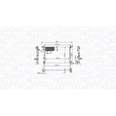 Magneti Marelli Kühler, Motorkühlung [Hersteller-Nr. 350213217900] für Fiat Image