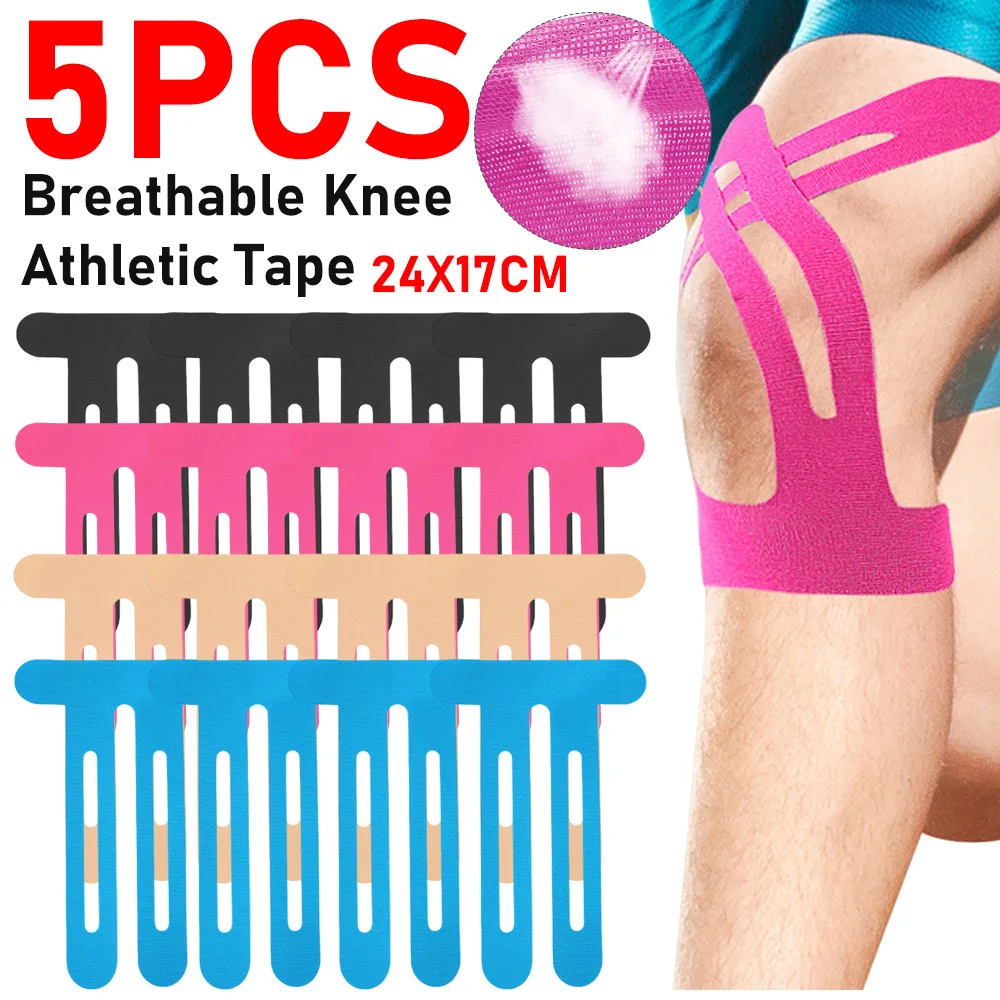 5PCS Knie Sportlich Band Atmungsaktive Hansaplast Selbstklebende Elastische Bandage Sport Bandage Schutz Für Sport Fitness Sicherheit Image