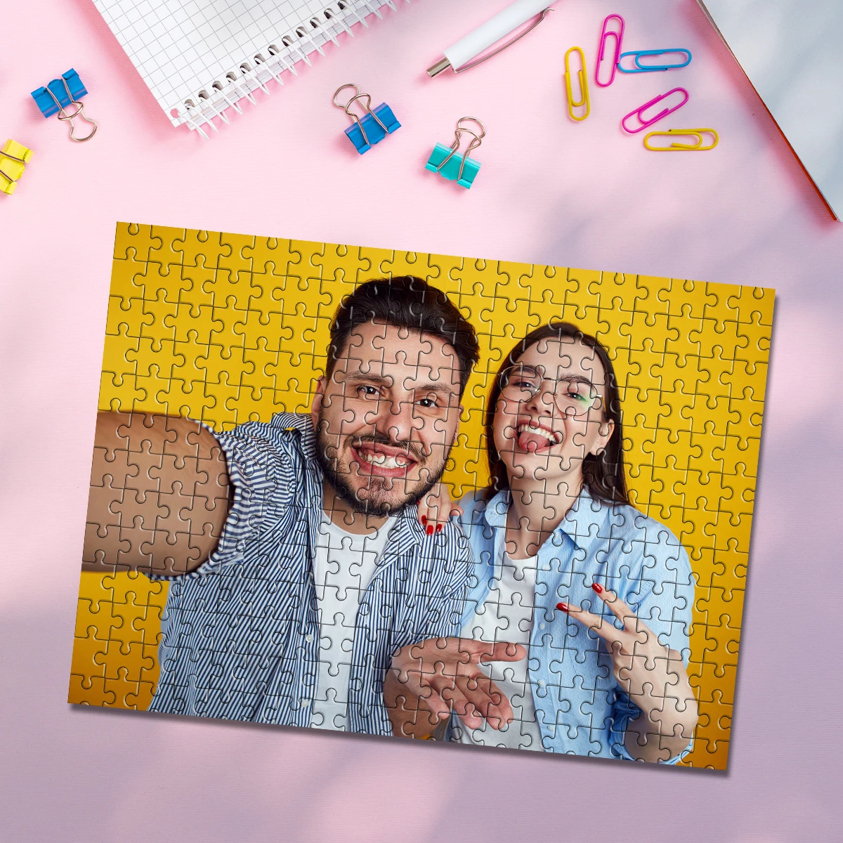 35/300/500/1000 Stück personalisierte individuelle Fotopuzzle Paarfotos DIY Spielzeug Dekoration Sammlerstück Geschenk Image