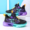 Kids'Casual Schuhe Mesh Druck Frühling Schuhe Für Jungen Outdoor Basketball Anti-slip Atmungsaktive Blau Lila Schuhe Größe 29-39