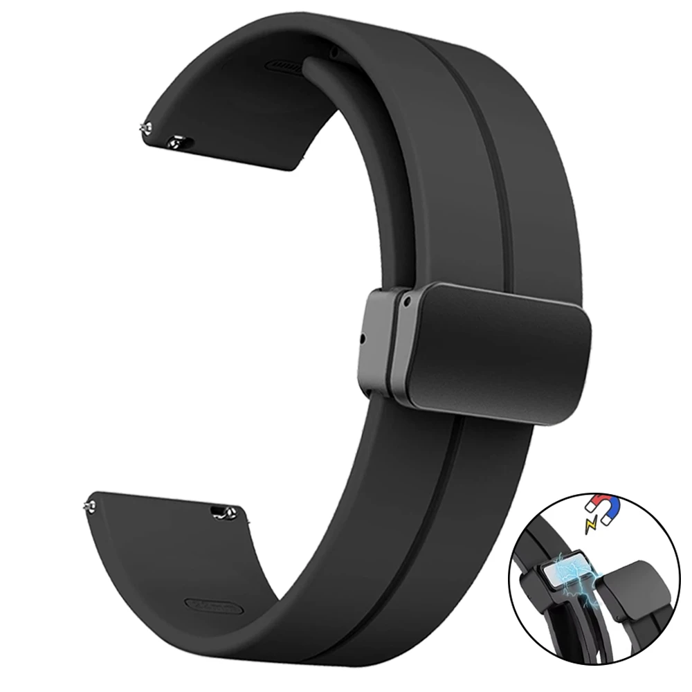 22 mm magnetische Schnalle Silikon-Armband für Xiaomi Uhr S1 Pro/Active S2 46 mm/42 mm S3 S4 Sport Farbe 2 Mi Uhrenarmband Image