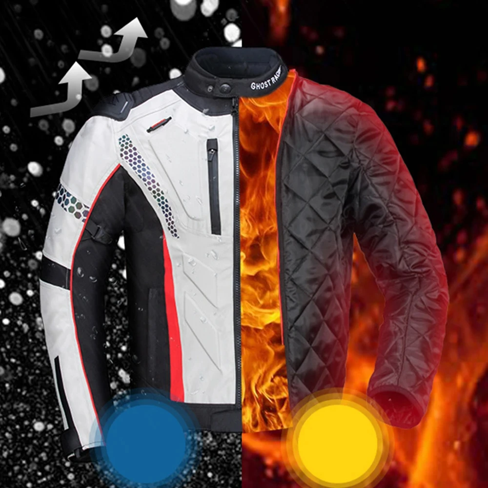 Kältebeständige wasserdichte Motorradjacke Herren Blouson Moto Herbst Winter Motocross Motorrad Reitbekleidung Motorradausrüstung Image