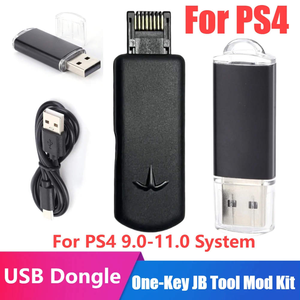 Neues One-Key JB Tool Mod Set USB Dongle JB USB-Adapter mit Typ-C-Kabel für PS4/PS4 Pro/PS4 Slim 9.0-11.0 Systemspielzubehör Image