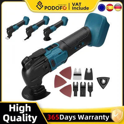 6-Speed Vibration Electric Trimmer Brushed Oscillating Tool for Wood Carving Cordless Electric Saw Trimmer Cutting Polishing