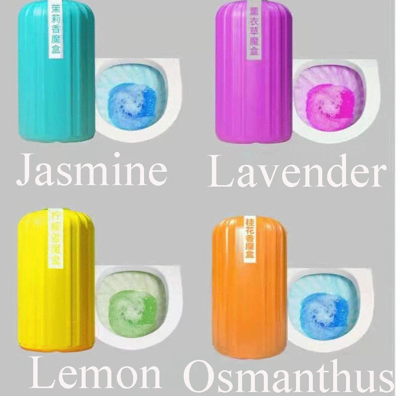 1/4Pcs Automatic Blue Toilet Tank Cleaner Gel WC Bowl Cleaning Deodorant Tools Household Bathroom Toilet Odor Fresher Deodorizer