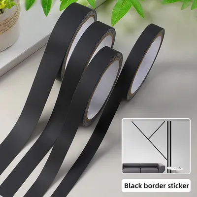 Black border Thick sticker,peel stick,edge lines,self-adhesive wall decorative strips,cabinets, tables,room decoration aesthetic