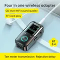 Ricevitore trasmettitore audio BT 5.4 Adattatore audio wireless jack Aux da 3,5 mm con display a LED Supporto scheda TF per autoradio portatile TV