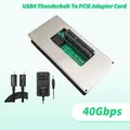 Scheda adattatore USB4 Thunderbolt a PCIE Alimentatore CC da 40 Gbps Scheda grafica esterna Scheda di raccolta dati eGPU BMD FPGA DMA