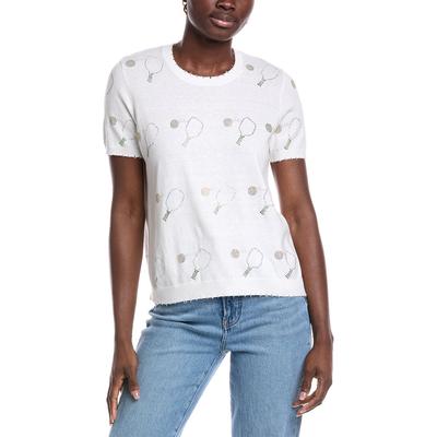 Minnie Rose Pickleball Embellished Cashmere-Blend Sweater
